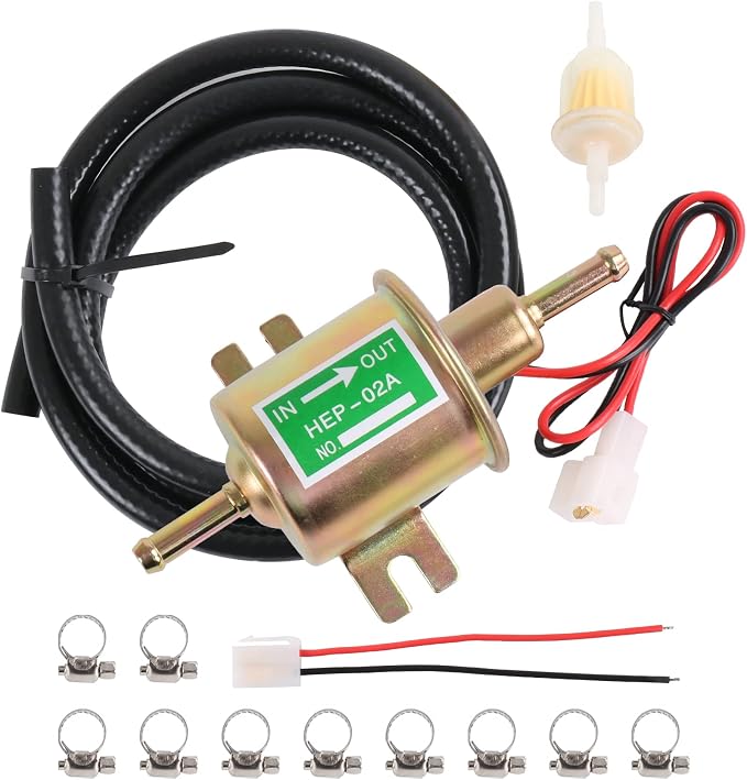 Universal Electric Fuel Pump Kit 12v 3-6 PSI Low Pressure by JDMSPEED