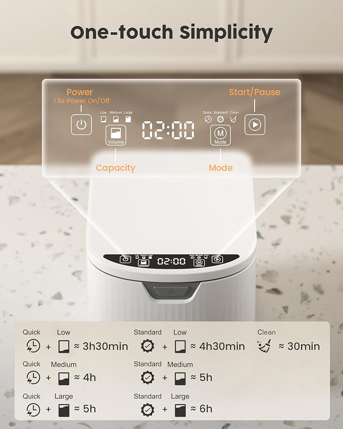 COWSAR 2.5L Electric Composter for Kitchen, Smart Compost Bin for Countertop - Image 4