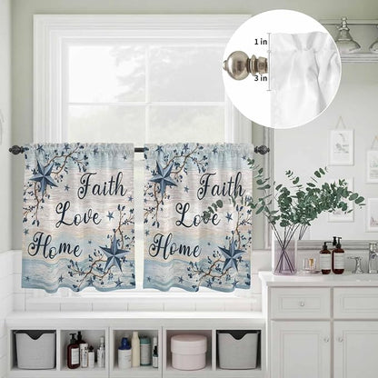 Vintage Farmhouse Kitchen Curtains Set 3 Piece - Image 5