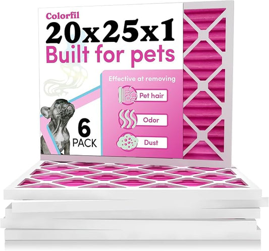 Colorfil 20x25x1 Air Filter | Made in the USA | Color Changing | Remove Cat and by ColorfilAirFilters