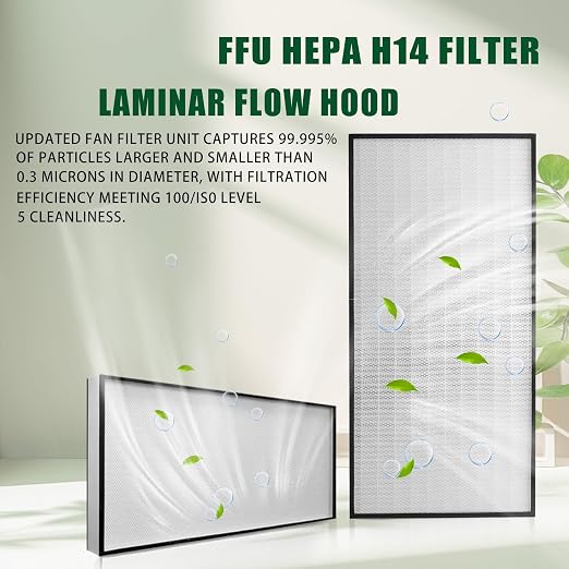 FFU, HEPA H14 LaminarFlowHoodFilterReplacement Kit 1 Piece, Updated Fan Filter - Image 2