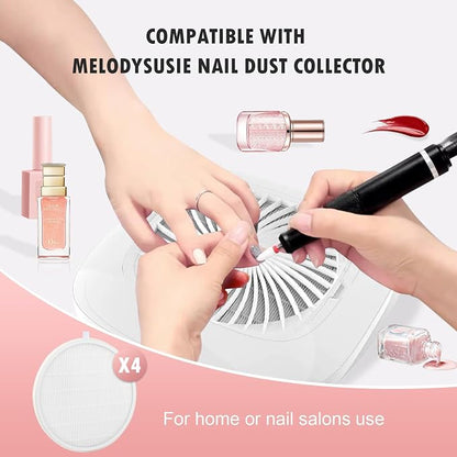 4 Pack Reusable HEPA Filters for MelodySusie Nail Dust Collector, Compatible - Image 2