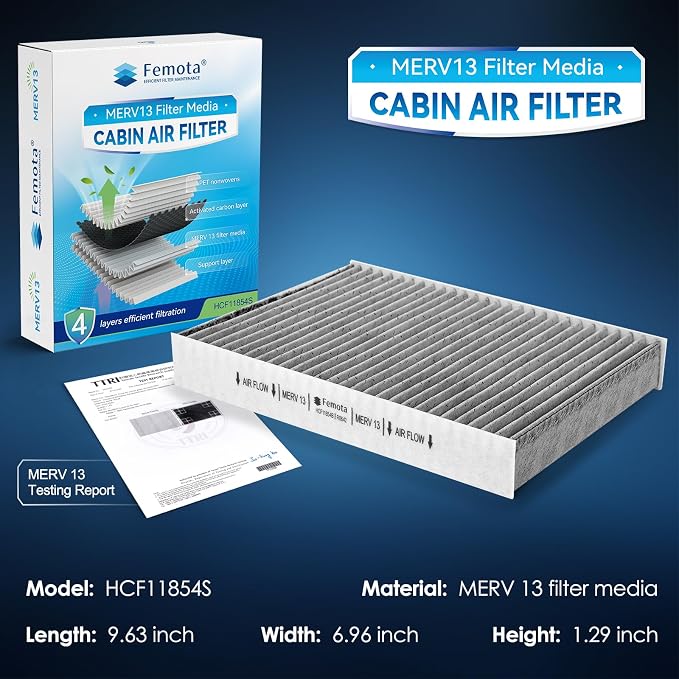 Certifed MERV 13 Cabin Air Filter - Image 2