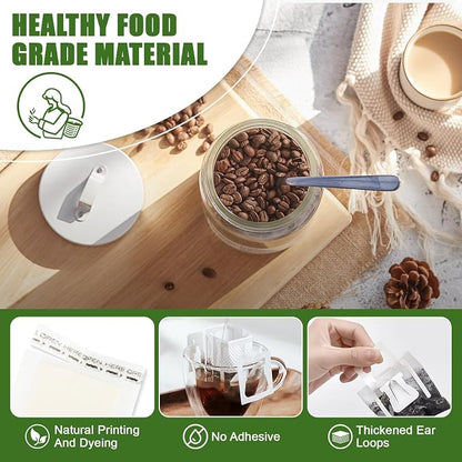 CARGEN 100Pcs Portable Coffee Filter Paper Bag - Image 4