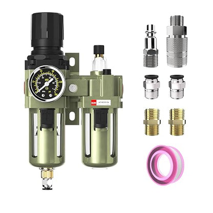 NPT 1/2 Air Regulator with Gauge, Air Compressor Water Separator with by Unknown