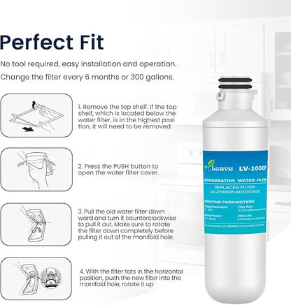 Leave LT1000PC ADQ747935 MDJ64844601 Water Filter, bad taste and odor, - Image 2