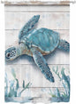 Sheer Curtains 63 Inch Length, Teal Green Sea Turtle Semi Sheer Curtains Light by Unknown