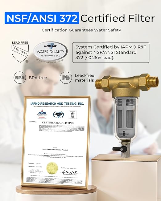 Waterdrop Spin Down Sediment Filter, Backwash Whole House Water Filter System - Image 5