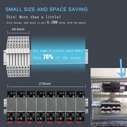Electromagnetic Relay 24V DC/ 24V AC SPDT 6A with LED Indicator, Socket Base, DIN Rail, Ultra Thin 6.2mm, UL CE VDE Certification