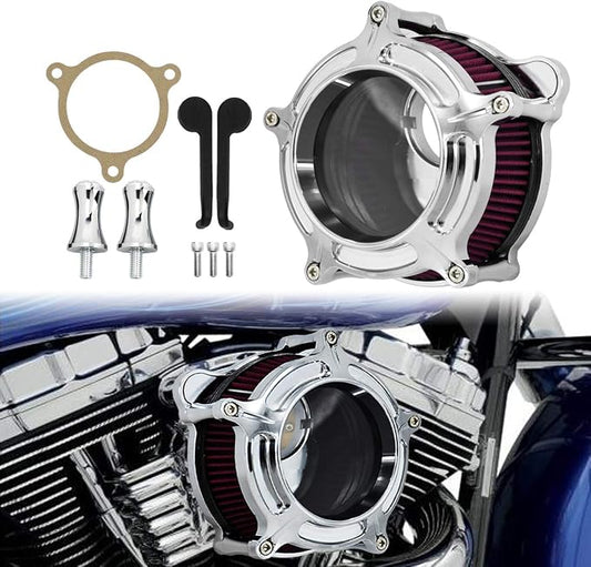 HDBUBALUS Motorcycle Air Filter Cleaner Intake Filter System Kit by HDBUBALUS