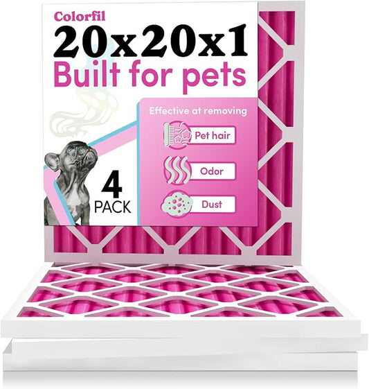 Colorfil 20x20x1 Air Filter | Made in the USA | Color Changing | Remove Cat and by ColorfilAirFilters