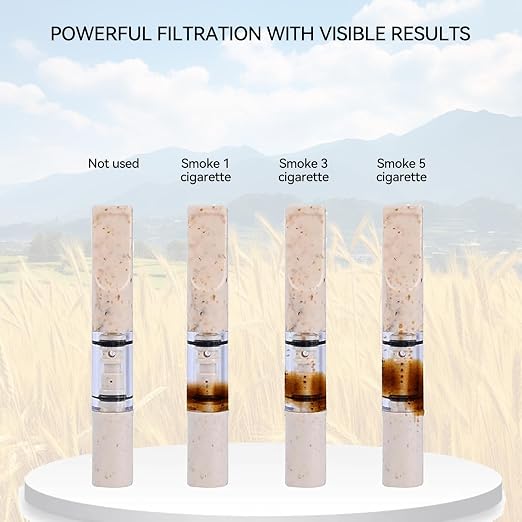 Cigarette Filters Wheat Straw 12pcs Cigarette Holder Reusable Clean Tar Tobacco - Image 5