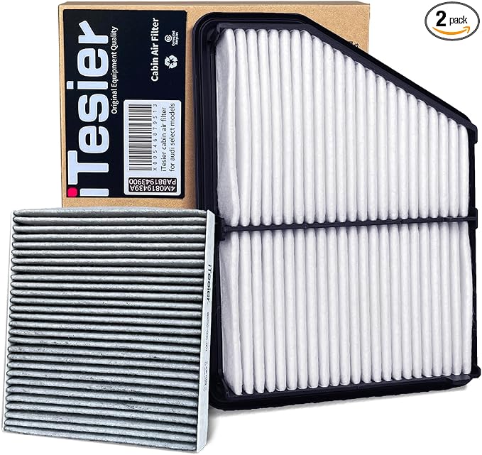 Engine & Cabin Air Filter Kit for Civic 2.0L, HRV HR-V, OEM 17220-5BA-A00 by ITESIER