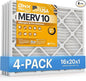 BNX TruFilter 16x20x1 MERV 10 AC Furnace Air Filter by BNX