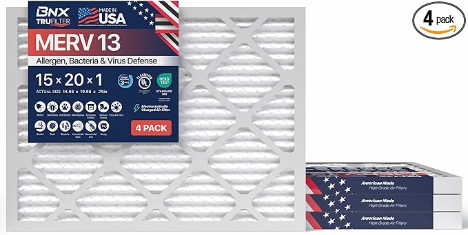 BNX TruFilter 15x20x1 Air Filter MERV 13 by BNX