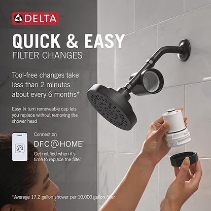 Delta Faucet Clarifi Standard Shower Filter Attachment Matte Black - Image 3