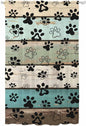 Sheer Curtains 108 Inches Long, Sage Green Brown Paw Prints Semi Sheer Curtains by Unknown