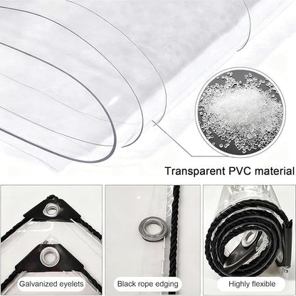 Transparent Tarpaulin Side Panels, Outdoor Clear Tarp Curtains - Image 3