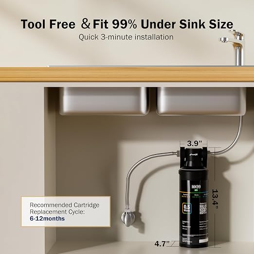 Frizzlife Under Sink Water Filter System-NSF/ANSI 53&42 Certified High Capacity - Image 8