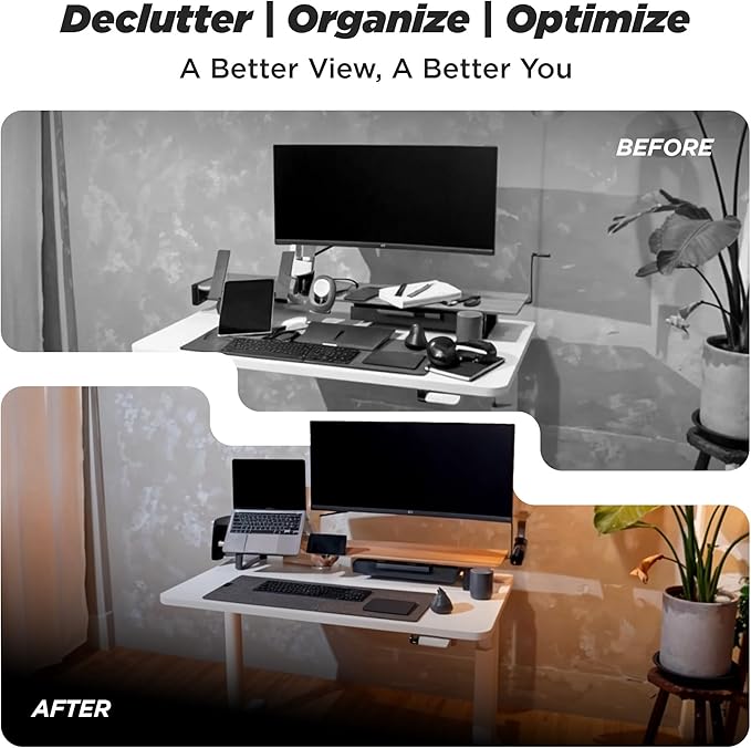 ULTRARM Moodular Add-ons Laptop Tray Stand [Accessory Only - Requires Moodular Wooden Monitor Stand Slide Rails for Use] Black MSA-LT