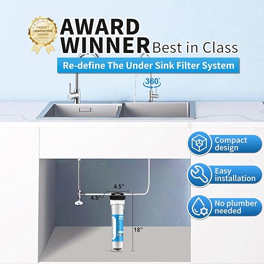 Water Filter for Sink with Faucet, NSF/ANSI 42&53 Improve Taste, EZ Change Life - Image 3