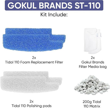 Tidal 110 Filter Maintenance and Replacement Filter Media Kit, Including Gokul - Image 2