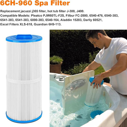 6CH-960 Spa Filter Replacement Jacuzzi Filter J-300, PJW60TL-F2S, 6000-383A Hot - Image 2