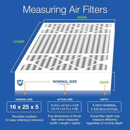 Nordic Pure 16x25x5 Honeywell Replacement Air Filters MERV 13 Plus Carbon 2 Pack - Image 2