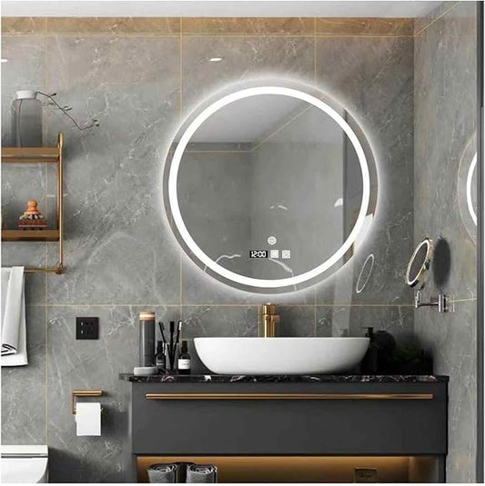 Round Led Bathroom Mirror, Round Bathroom Mirror by ZXCASDF