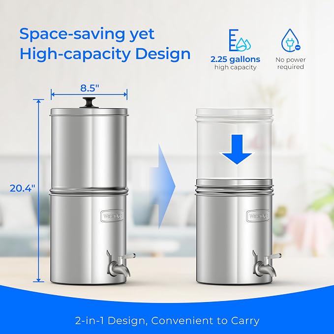 Waterdrop Gravity-fed Water Filter System, Increase PH, - Image 6