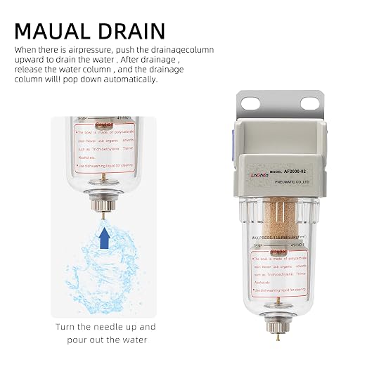 Air Compressor Water Separator 1/4”NPT, Compressed Air Line Filter, Air Dryer - Image 6