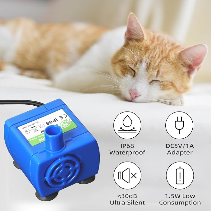 Cat Water Fountain Pump, IP68 DR-DC 160 Submersible Water Pump - Image 5