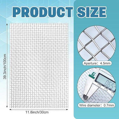 SATINIOR 2 Packs 11.8 x 39.3 Inch 304 Stainless Steel Woven Wire Mesh Fine - Image 3