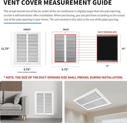 8x10 Vent Cover, Air Return Vent Cover, Flat Vent Cover, Rejillas De Aire - Image 4