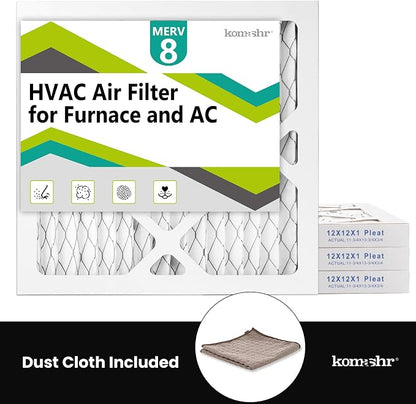 11.5x11.5x1 Air Filter MERV 8, HVAC/Furnace AC Filter Replacement, Dust - Image 5