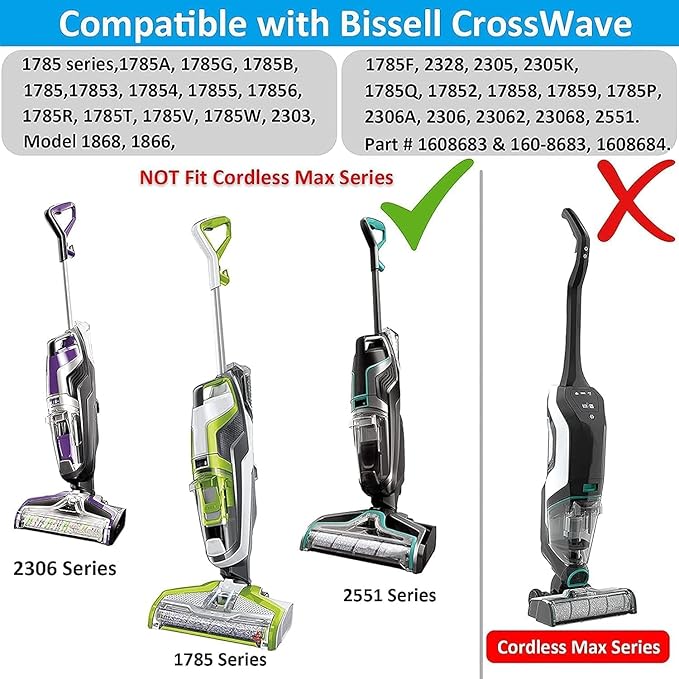 for Bissell CrossWave Vacuum Cleaner Replacement Parts 2 Pack 1868 Bissell - Image 4
