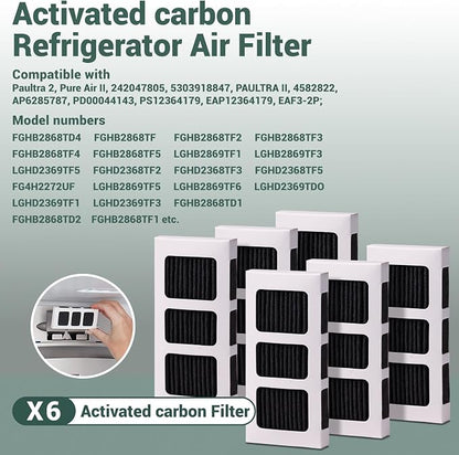 6 Pack Refrigerator Air Filter Replacement - Image 4