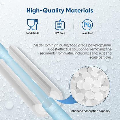 PUREPLUS 1 Micron 20" x 4.5" Whole House Sediment Home Water Filter Replacement - Image 8