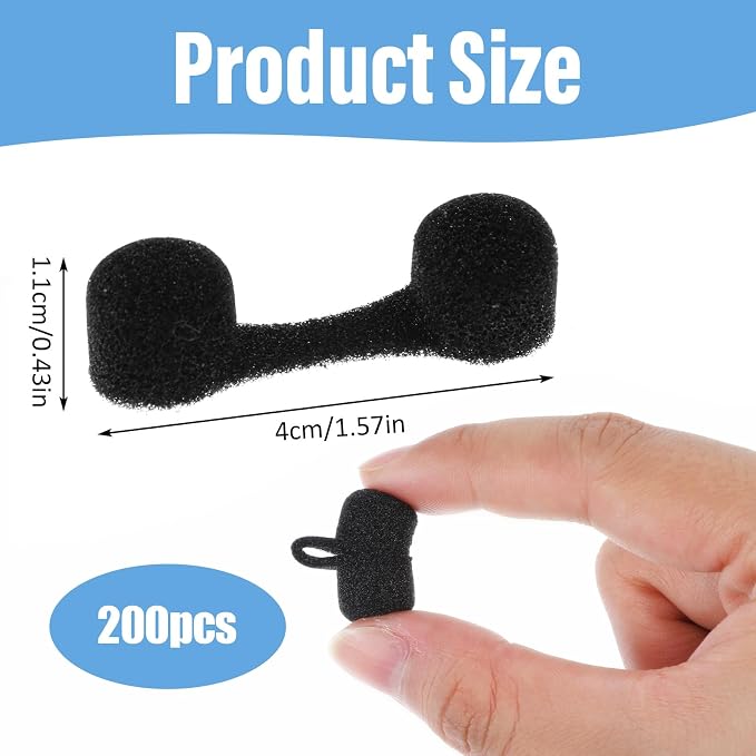 50 Pieces Nose Plug Filter Disposable Nose Dust Filters Bulk Sponge Nostril - Image 2