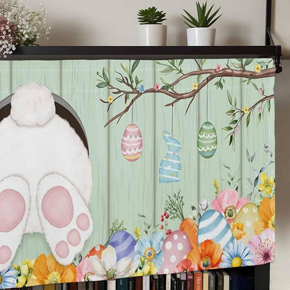 Easter Curtain Valances for Windows, Kitchen Valance Window Treatment, Spring - Image 7