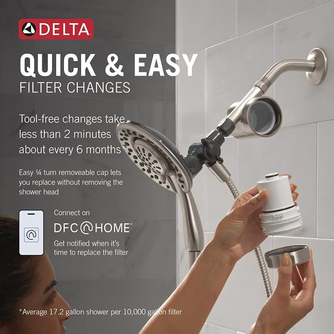 Delta 4-Setting In2ition 2-in-1 Dual Shower Head - Image 3