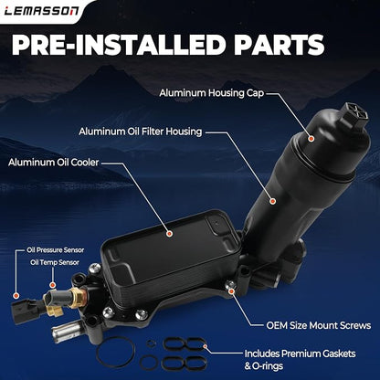 Upgrade Aluminum Engine Oil Cooler Oil Filter Housing - Image 5