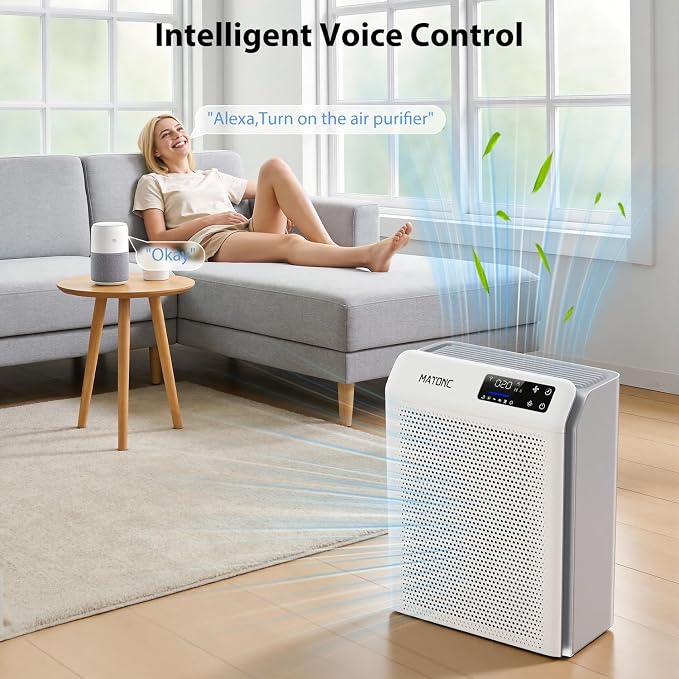 Air Purifier for Home Large Room Up to 3500 Ft², Smart WiFi App Control Air - Image 5