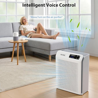 Air Purifier for Home Large Room Up to 3500 Ft², Smart WiFi App Control Air - Image 5