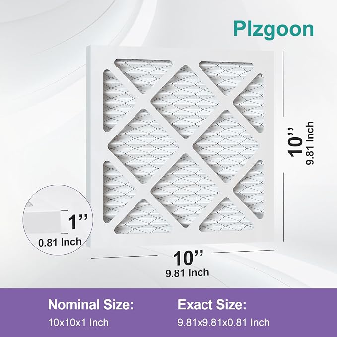 10x10x1 Air Filter MERV 11 MPR 1000 Pleated Air Conditioner Filter - Image 2