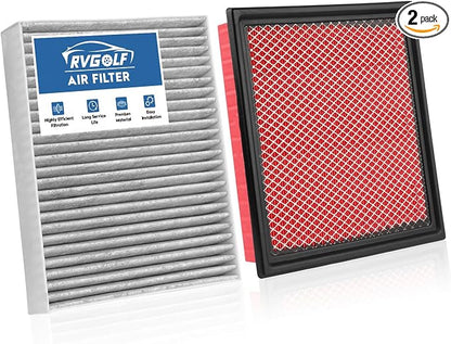 Engine+Cabin Air Filters Fit for 2014-2018 Chevrolet Silverado 1500＆GMC Sierra by RVgolf