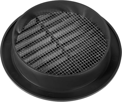 Black 4" Inch Round Ventilation Grille - Image 4