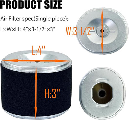 4 PACKS Air Filter for Honda GX270 9HP GX240 8HP Engines Air Cleaner – Upgraded - Image 3