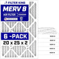 Filter King 20x25x2 Air Filter | 6-PACK | MERV 8 HVAC Pleated A/C Furnace by FilterKing
