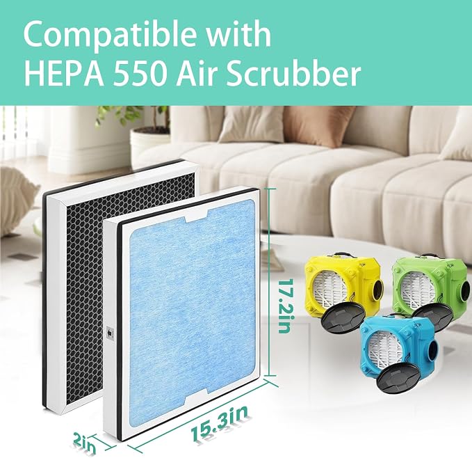 HEPA 550 Filter Replacement for AlorAir CleanShield HEPA 550 Air Scrubber - Image 2